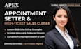 high ticket sales closer sales representative appointment setter cold caller