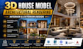 create 3d house model and architectural exterior and interior rendering