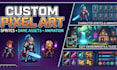 create custom animated pixel art sprites, game assets, and rpg characters