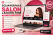 design squarespace salon landing page