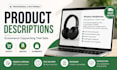 write shopify, etsy and ecommerce description in copywriting