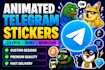 create viral animated telegram sticker packs for crypto web3 communities