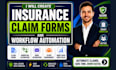 create health insurance claim forms and workflow automation