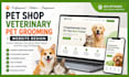 design custom pet shop website veterinary website pet grooming website