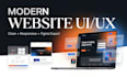 design modern website UI UX design in figma