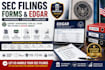 help with sec filings, edgar filing, and sec forms professionally