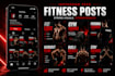 design premium fitness social media posts