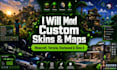 mod minecraft, terraria, starbound, and sims 4 with custom skins, maps