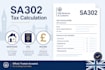 provide your official sa302 tax calculation for mortgage application
