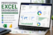 professional data analysis excel dashboards data visuals business insights