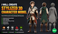 create a stylized 3d character model