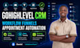 setup gohighlevel CRM workflow funnels and and apointment automation