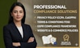 write privacy policy terms and conditions and gdpr compliance