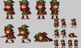 create custom pixel art character sprite sheet  and game environment