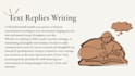 write conversational text replies