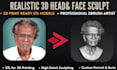 create realistic 3d head and face sculpt models for 3d printing in zbrush