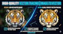 do professional image to vector conversion and vector tracing