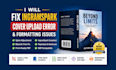 fix ingramspark cover upload errors and formatting issues