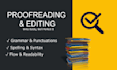 do professional proofreading, grammar check and editing
