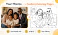 turn your photos into custom printable coloring pages