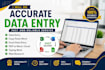 do accurate data entry and copy paste