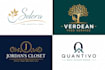 design a minimalist luxury text logo for your brand