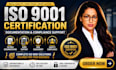 provide iso 9001 certification, iso 9001 documentation, audit and compliance