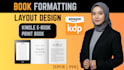 book formatting, ebook formatting, book layout design, kindle ebook formatting