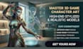create high quality 3d game character models that boost player immersion