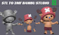 convert stl to 3mf for bambu ams multicolor printing add color to 3d models