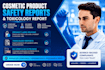 provide professional cosmetic compliance and safety documentation