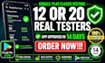 do 12 testers closed testing google play console for 14 days app approval