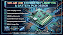 create solar led emergency lighting and battery pcb design