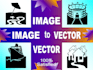 any image to manual vector tracing