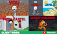 draw viral stickman cartoon youtube thumbnails
