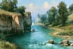 paint landscape in oil painting