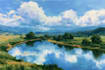 digitally oil painting landscape