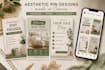 design aesthetic pinterest pins in canva