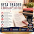 beta reader, beta reading, manuscript critique,  book feedback, detailed critiqu