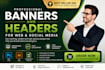 design great website header, slider or banner