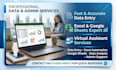 do accurate data entry, excel, google sheets and virtual assistant work