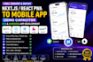 deploy next js react pwa lovable to ios andriod mobile app base44 using capacito