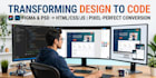 one page custom design and fully responsive HTML CSS js conversion