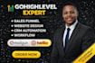 create gohighlevel sale funnel  website, workflow automation and funnel