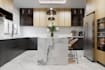 design kitchen interior in 3d and realistic rendering