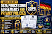 draft data processing agreements and privacy policies compliant with german gdpr