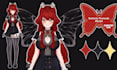 create anime vtuber character reference shet art design vtuber oc ref sheet