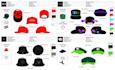 design rope cap, snapback, bucket hat mockup tech pack