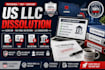 dissolve US llc close ein file final tax return and llc dissolution
