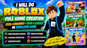 do roblox full game creation, steal a brainrot, grow a garden or simulator game